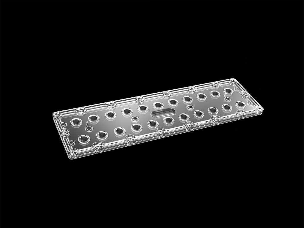 SMD7070 22 In 1 LED Taşkın Işık Merceği Simetrik 60 Derece LED Sokak Işık Merceği