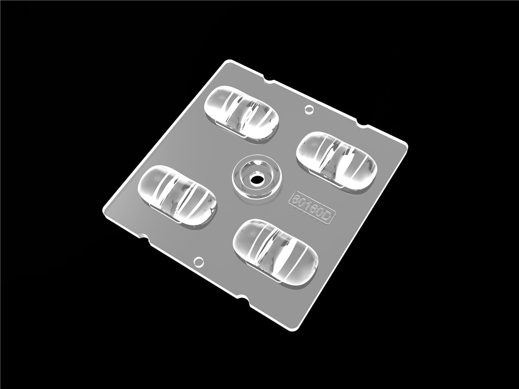 4IN1 50*50mm 80*160 Derece Lens Beam Angle LED Sokak Işıklandırma Modülü Belediye Işıklandırması için