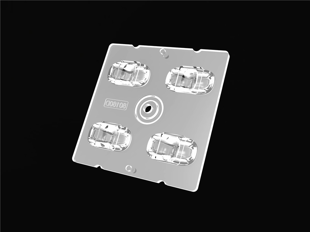 4IN1 50*50mm 80*160 Derece Lens Beam Angle LED Sokak Işıklandırma Modülü Belediye Işıklandırması için