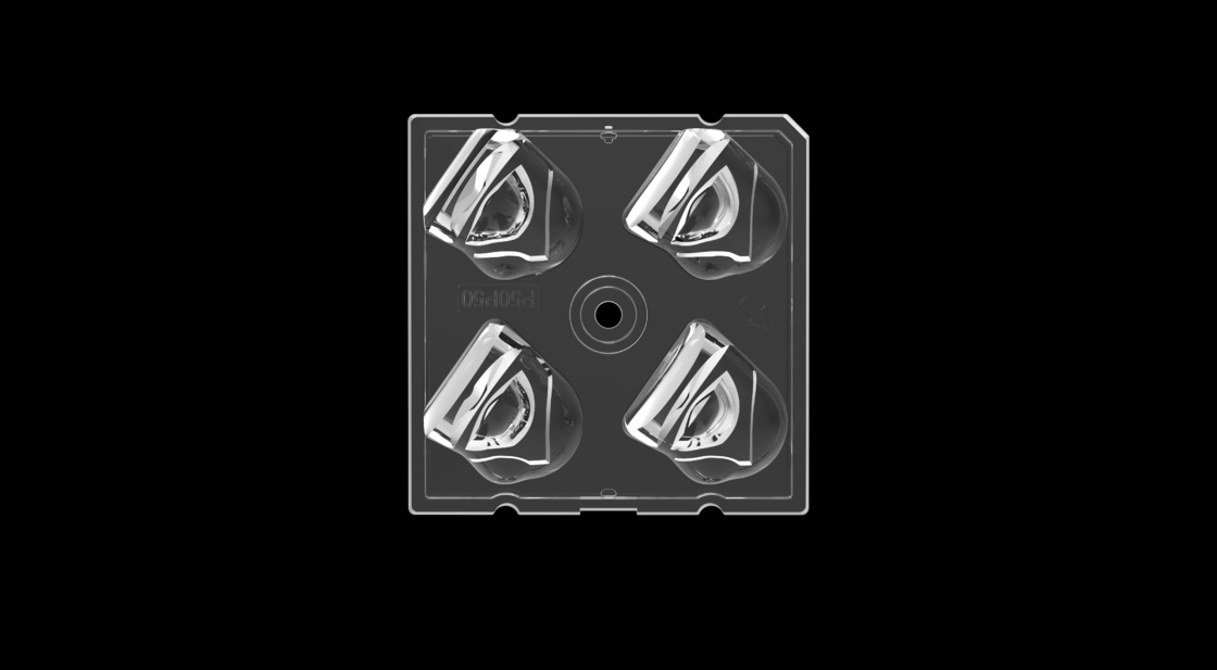 50*50mm Yüksek Akışkanlı LED Sokak Işığı Modülü 4IN1 50 derece kutuplaşma Lens Tipi ve SMD5050 LED Çipleri