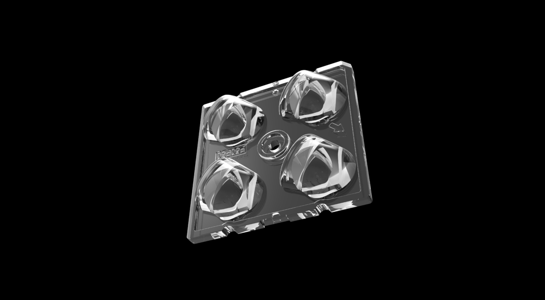50*50mm Yüksek Akışkanlı LED Sokak Işığı Modülü 4IN1 50 derece kutuplaşma Lens Tipi ve SMD5050 LED Çipleri