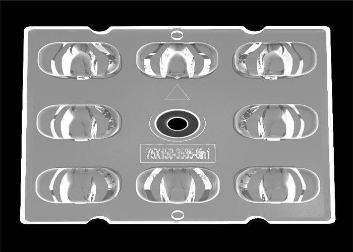 Asimetrik CREE XTE Çoklu LED Lens 8'li LED Sreet Işık için 1 Reflektör Kiti