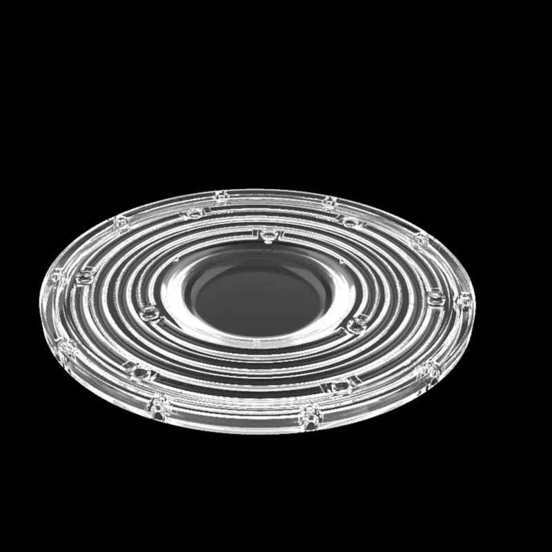 φ235mm Yuvarlak UFO Yüksek Körfez Işık Lens 100W 150W 3030 Led Maden Lambası Lens 90 Derece Optik LED Lens
