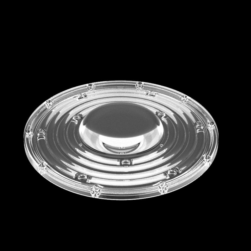 φ235mm Yuvarlak UFO Yüksek Körfez Işık Lens 100W 150W 3030 Led Maden Lambası Lens 90 Derece Optik LED Lens