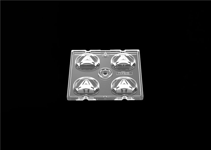 2x2 PC LED Sokak Işık Modülü Lensleri Geniş Alan Aydınlatması için 50 * 50mm Boyutlu