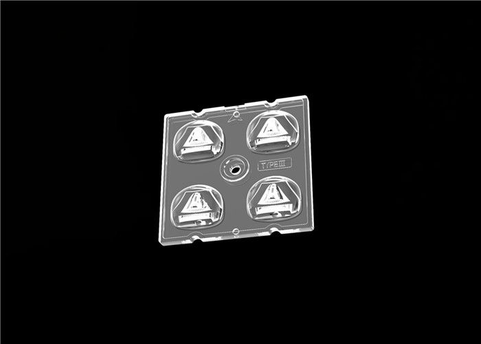 2x2 PC LED Sokak Işık Modülü Lensleri Geniş Alan Aydınlatması için 50 * 50mm Boyutlu