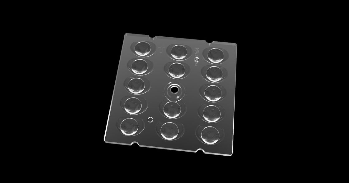 TİP 3 Sokak Lambası Kare LED Lens, LED Aydınlatma İçin Serbest Biçimli Işık Dağıtım Optiği
