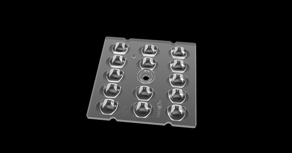 TİP 3 Sokak Lambası Kare LED Lens, LED Aydınlatma İçin Serbest Biçimli Işık Dağıtım Optiği